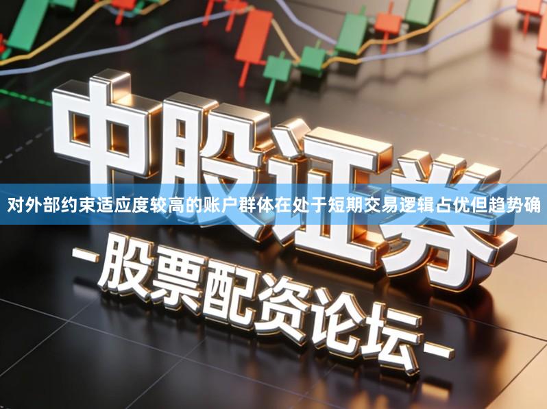 对外部约束适应度较高的账户群体在处于短期交易逻辑占优但趋势确